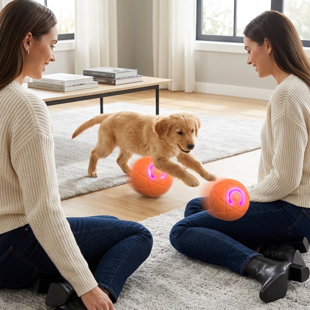 Self-Rolling Dog Ball