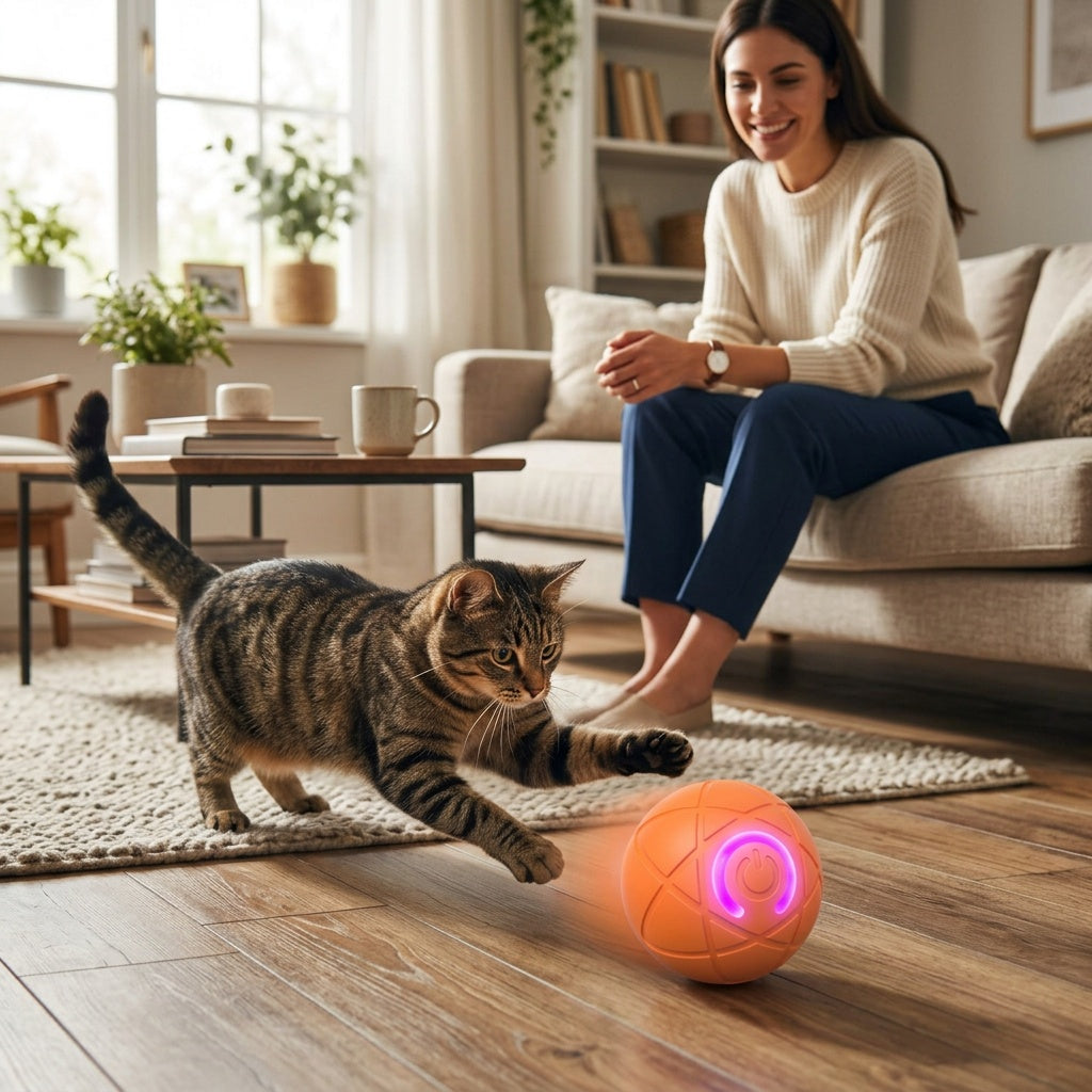 Self-Rolling Dog Ball