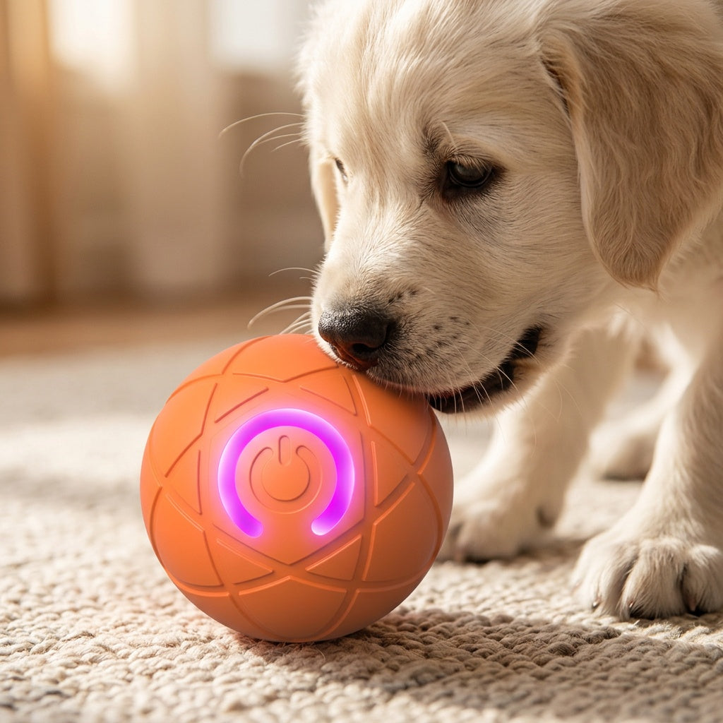 Self-Rolling Dog Ball